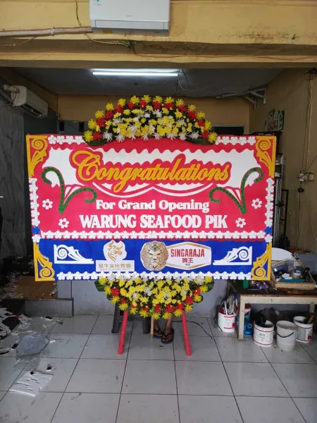 Papan Bunga Ucapan Selamat Gebog